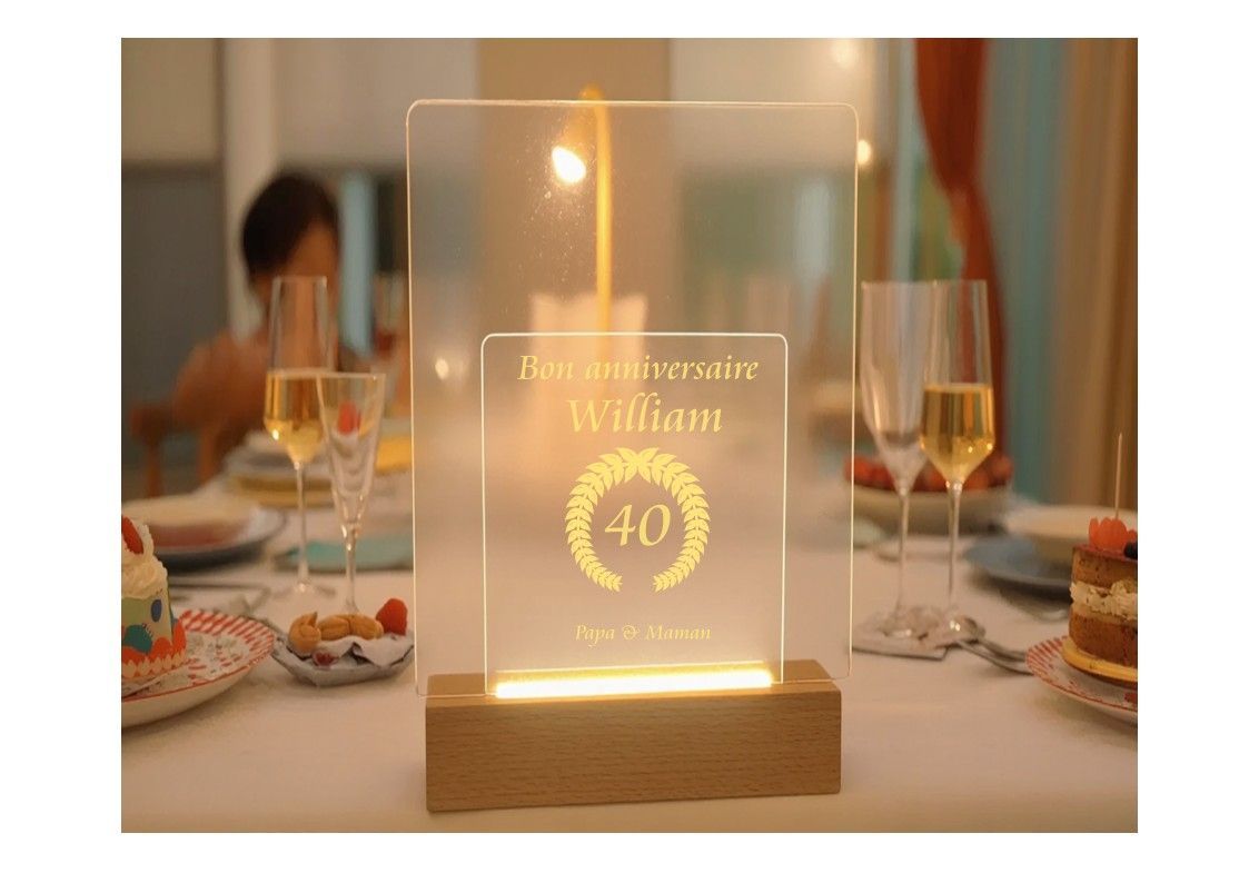 Anniversaire acrylique