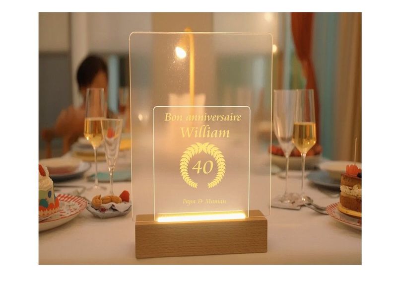 Anniversaire acrylique