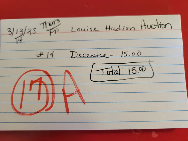 Louise hudson 3/13/14/25 auction