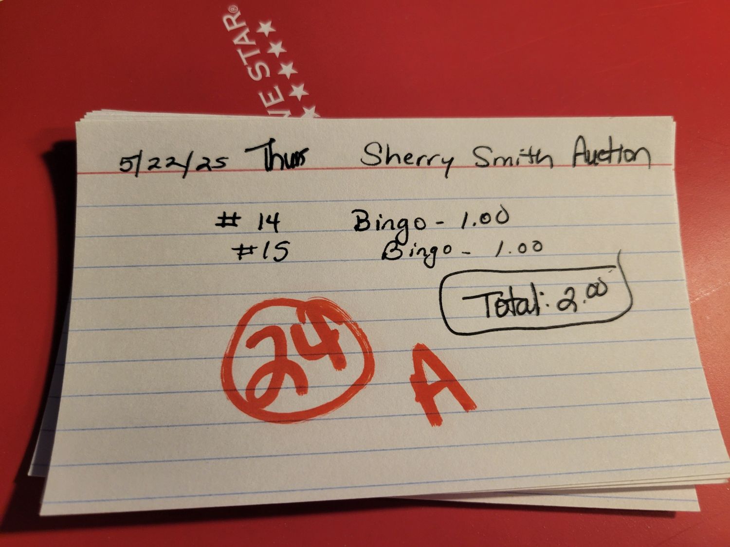 Sherry Smith 5/22/25 auction