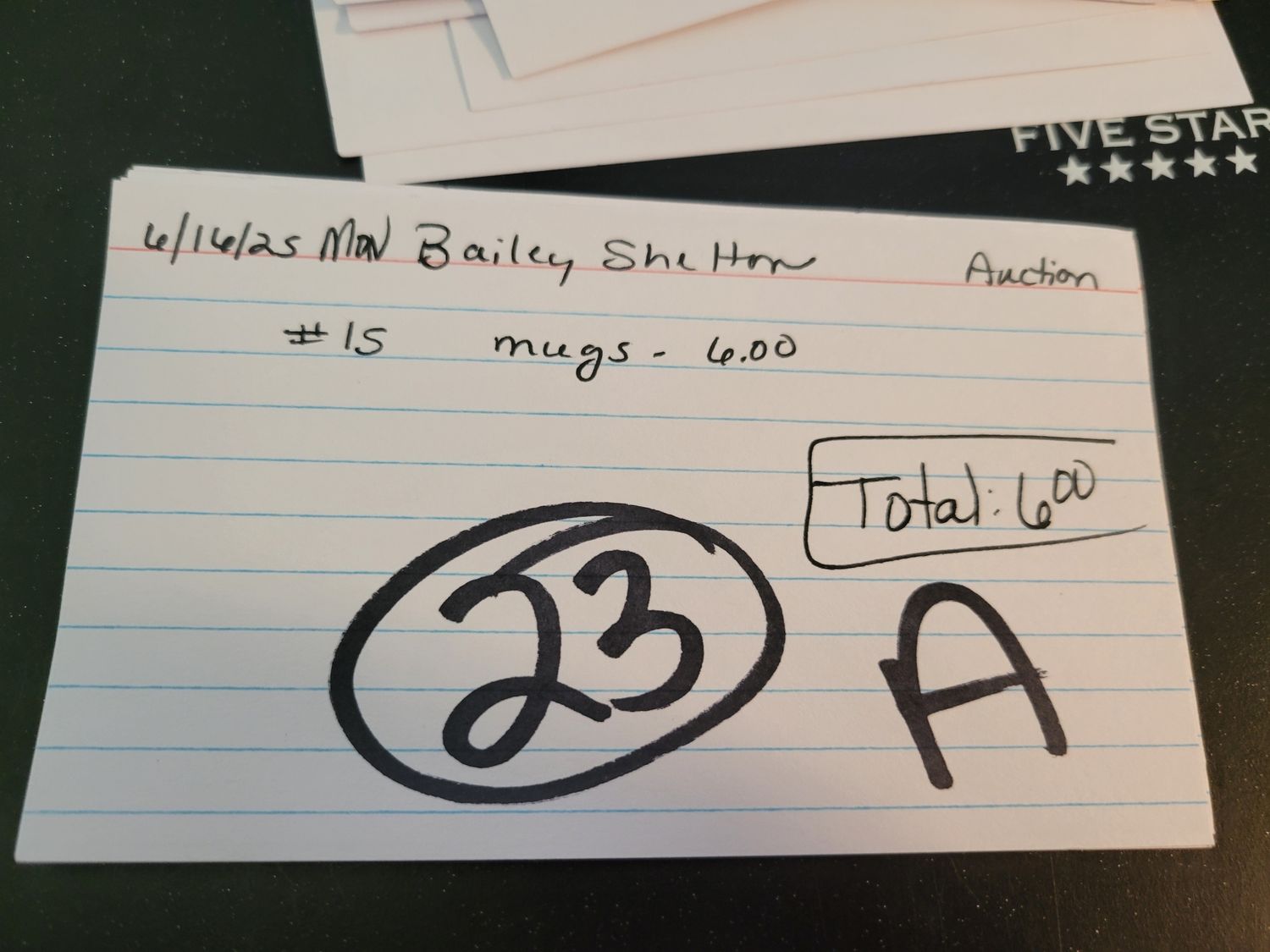 Bailey shelton 6/16/25 auction