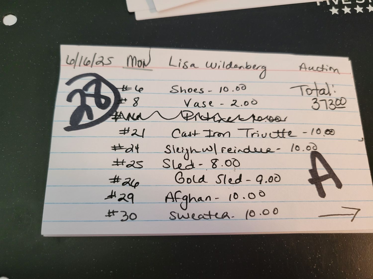 Lisa wildenberg  6/16/25 auction