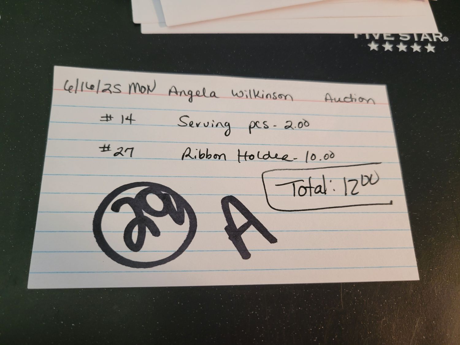 Angela Wilkinson  6/16/25 auction