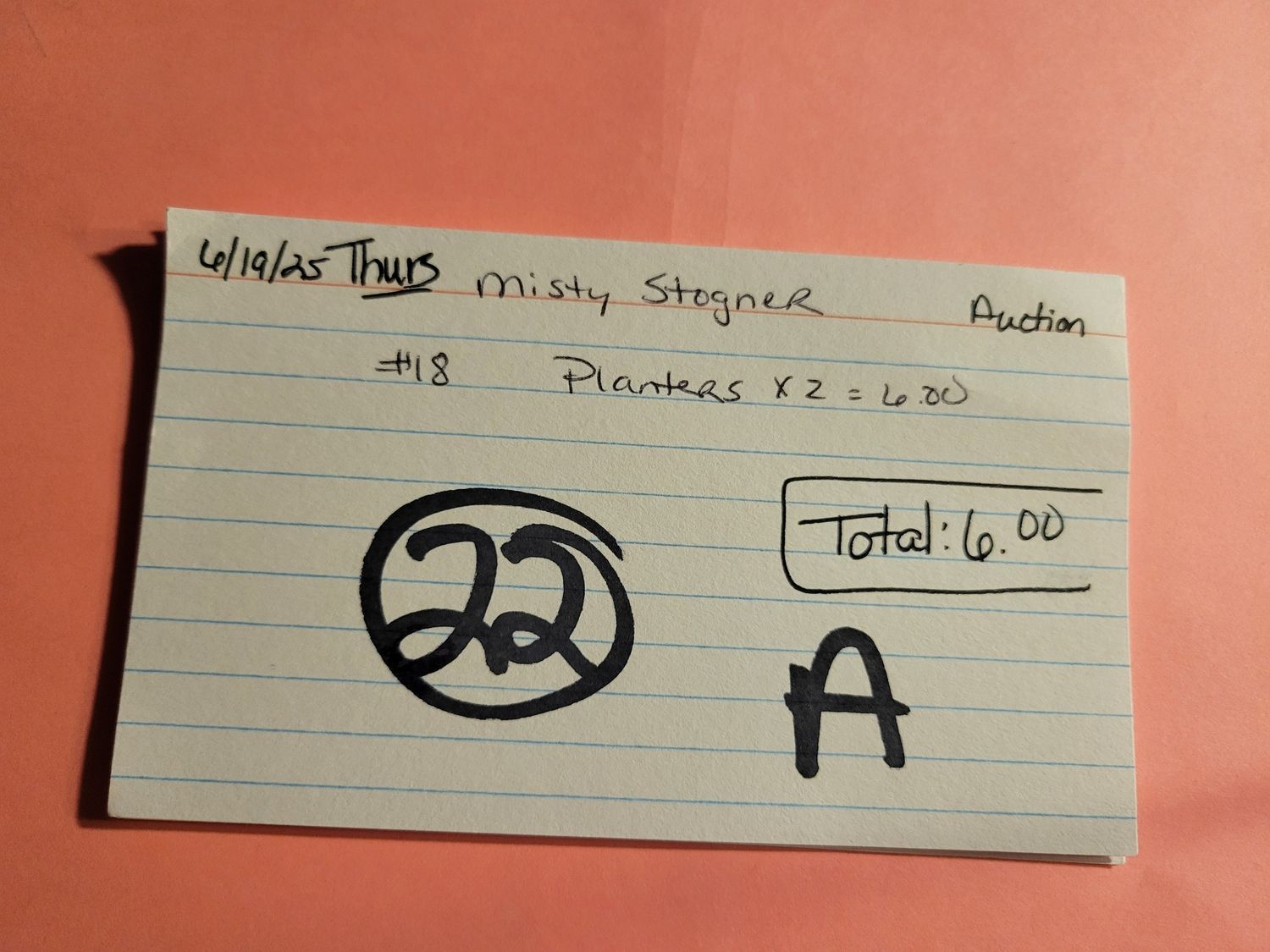 Misty stogner 6/19/25 auction