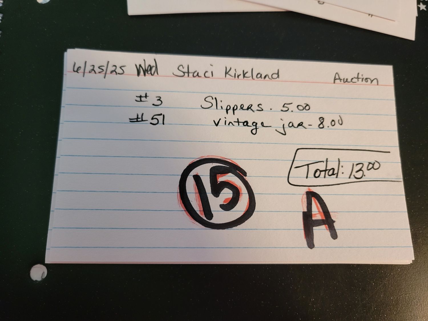 Staci Kirkland 6/25/25 auction
