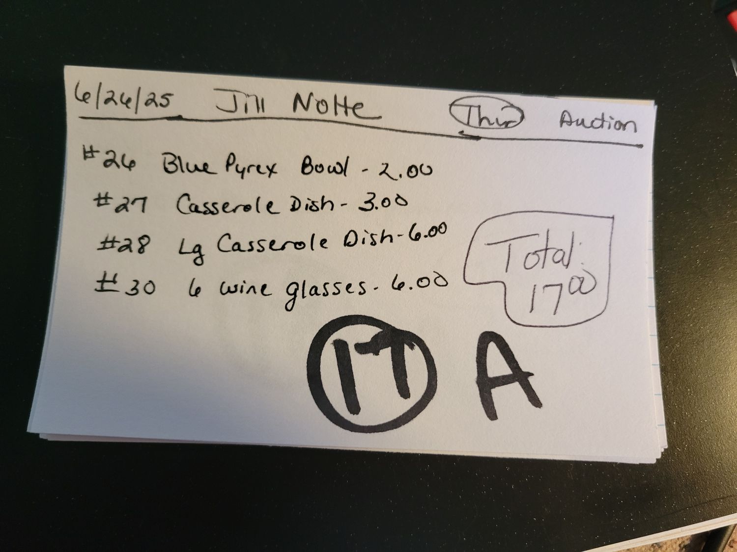 Jill nolte 6/26/25 auction