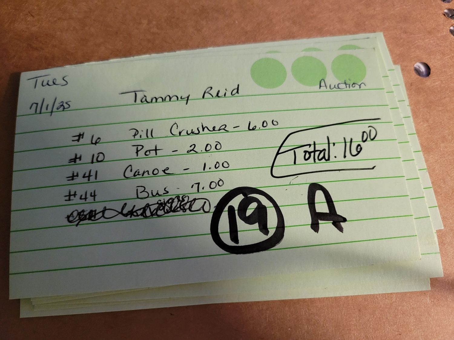 Tammy Reid 7/1/25 auction