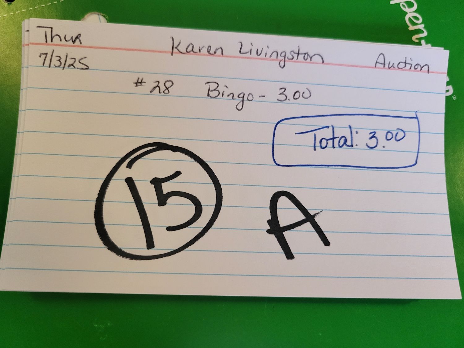 Karen livingston 7/3/25 auction