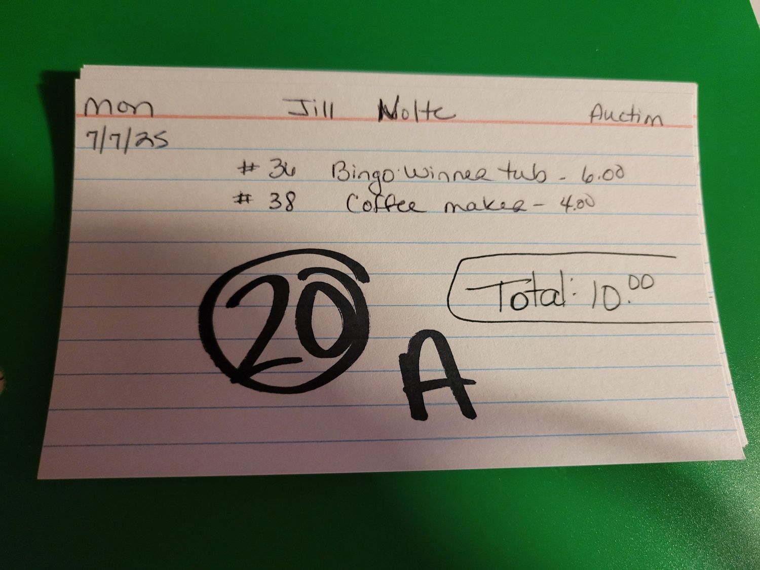 Jill nolte 7/7/25 auction