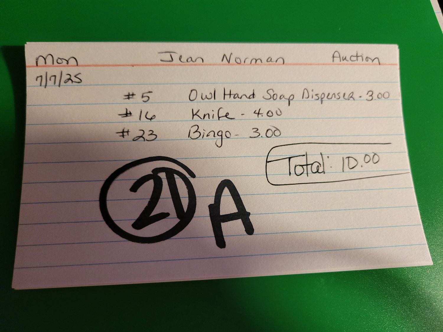 Jean norman 7/7/25 auction
