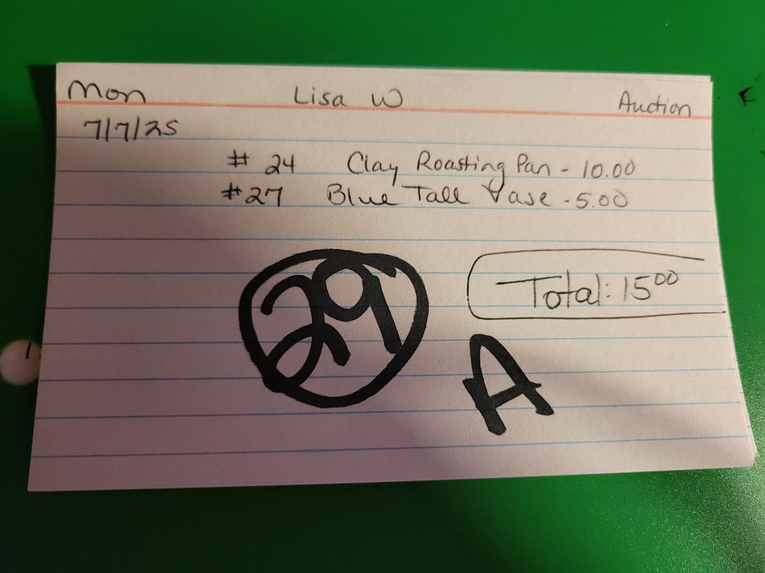 Lisa wildenberg 7/7/25 auction