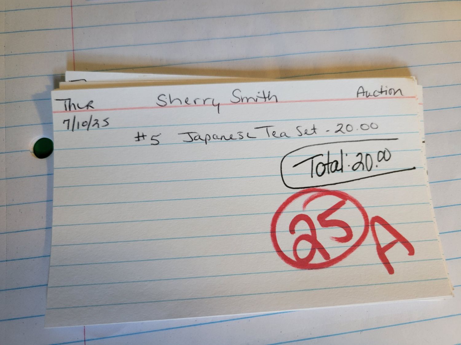 Sherry Smith 7/10/25 auction