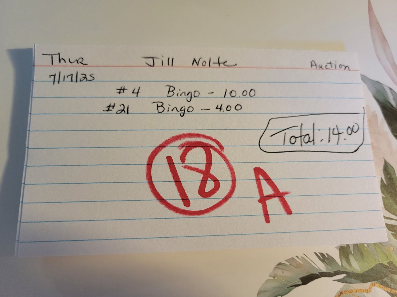 Jill nolte auction 7/17/25