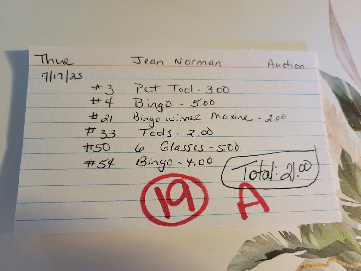Jean norman auction 7/17/25