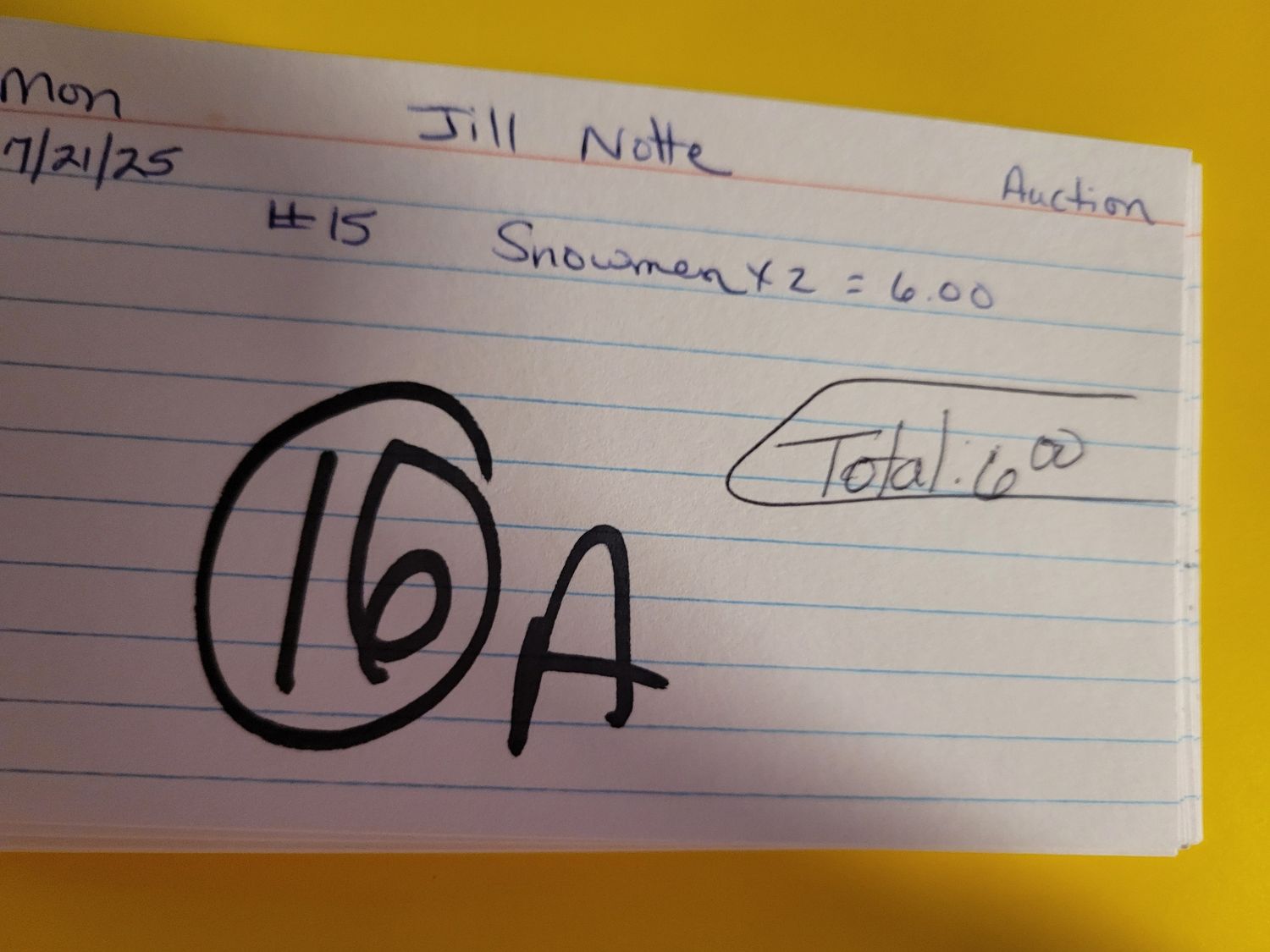 Jill nolte 7/21/25 auction
