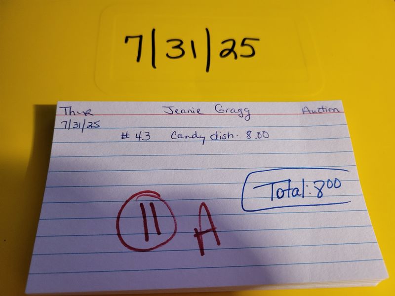 Jeannie gragg 7/31/25 auction