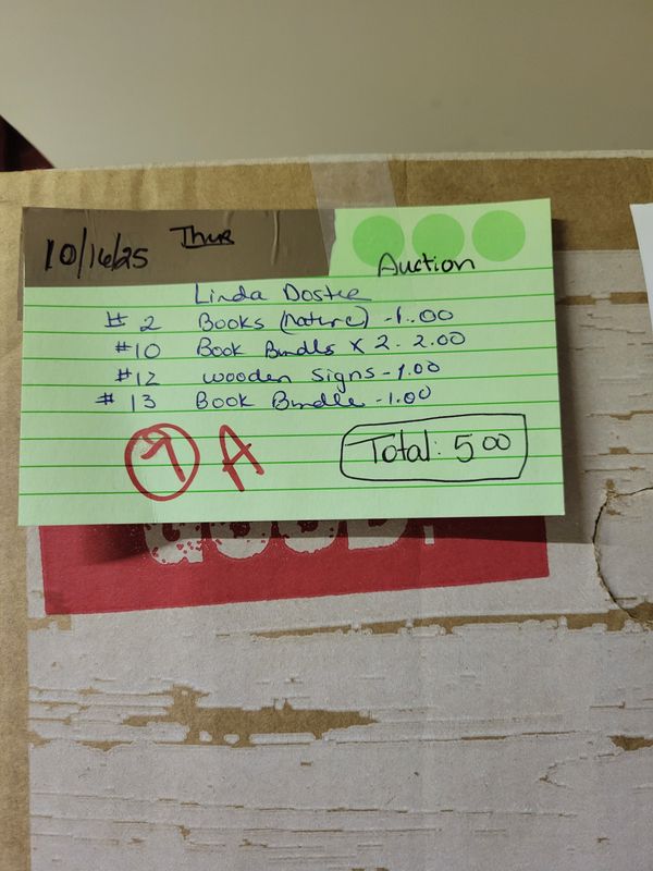 Linda doster 10/16/25 auction
