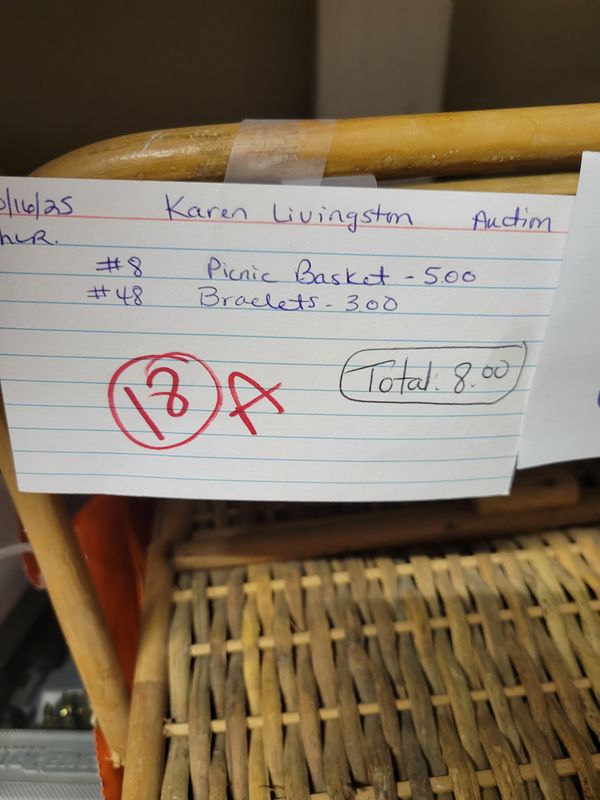 Karen livingston 10/16/25 auction