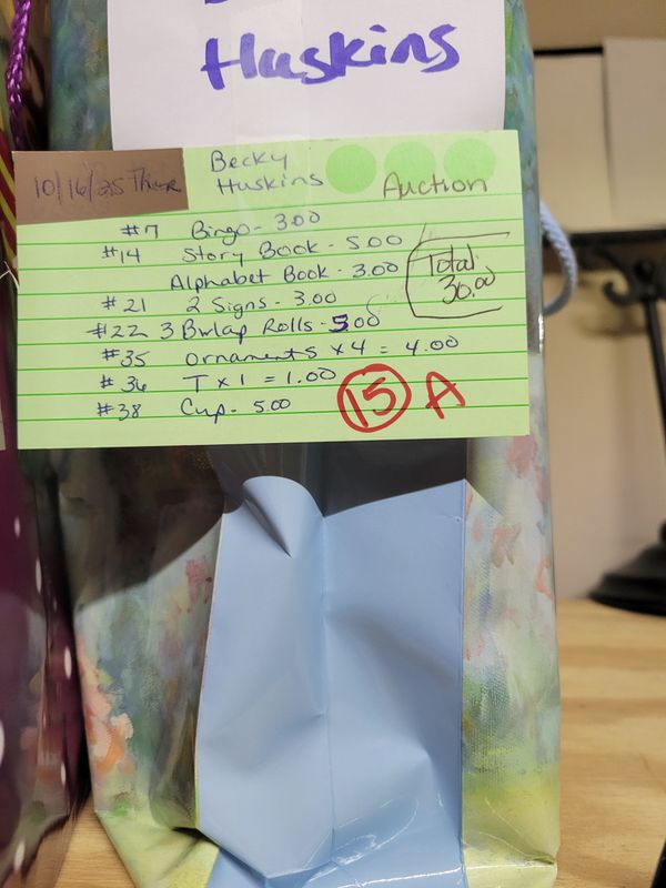 Becky huskins 10/16/25 auction