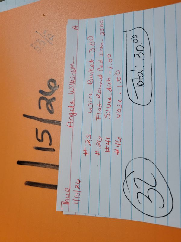 Angela wilki son 1/15/26 thur auc Angela wilki son 1/15/26 thur auc