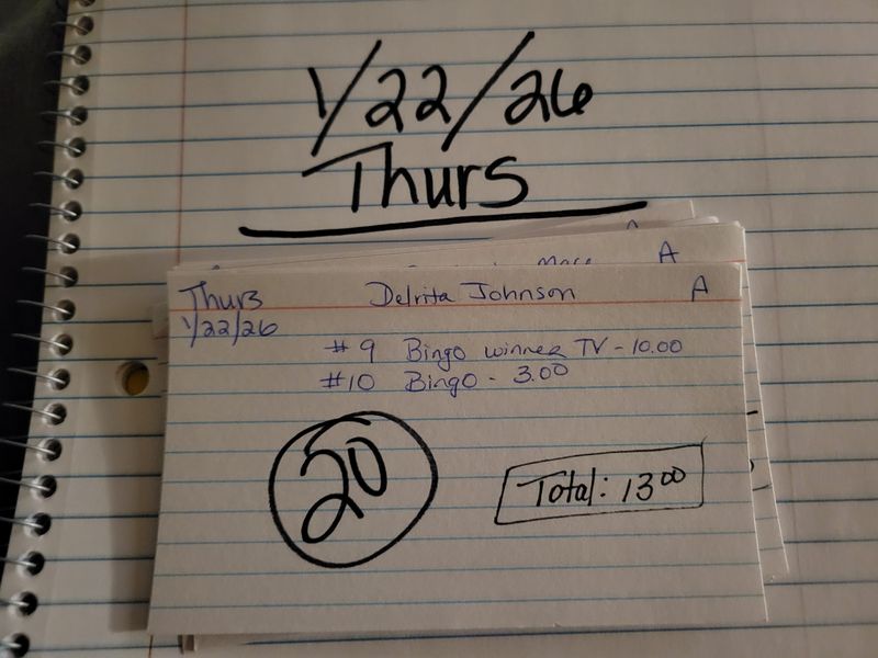 Delrita johnson 1/22/26 thur auc Delrita johnson 1/22/26 thur auc