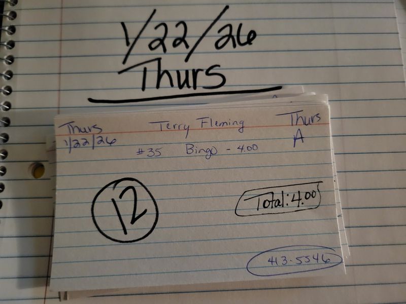 Terry Fleming 1/22/26 thur auc Terry Fleming 1/22/26 thur auc