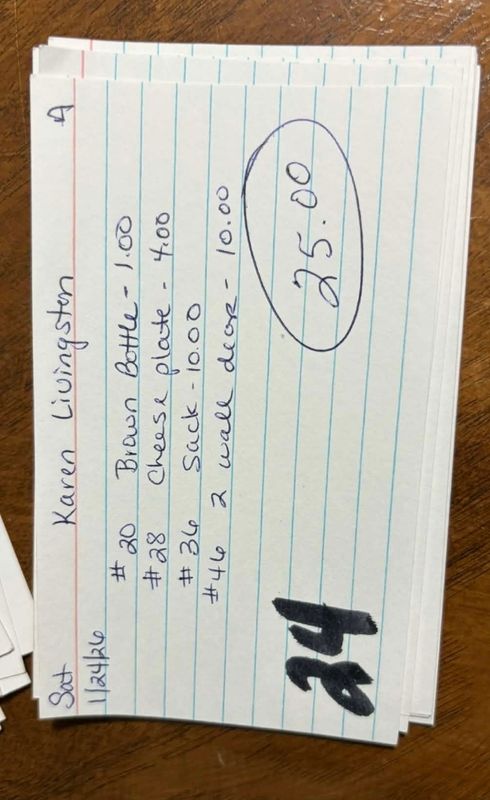 Karen livingston 1/24/26 sat auc Karen livingston 1/24/26 sat auc