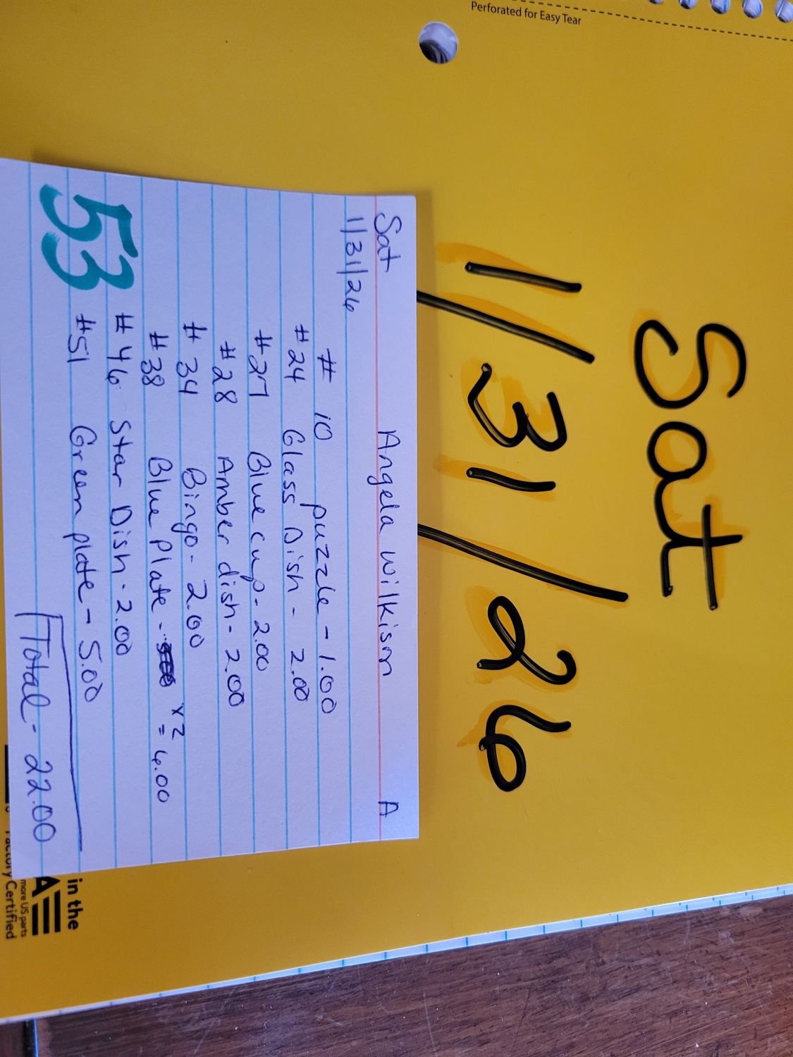 Angela wilki since 1/31/26 sat auc