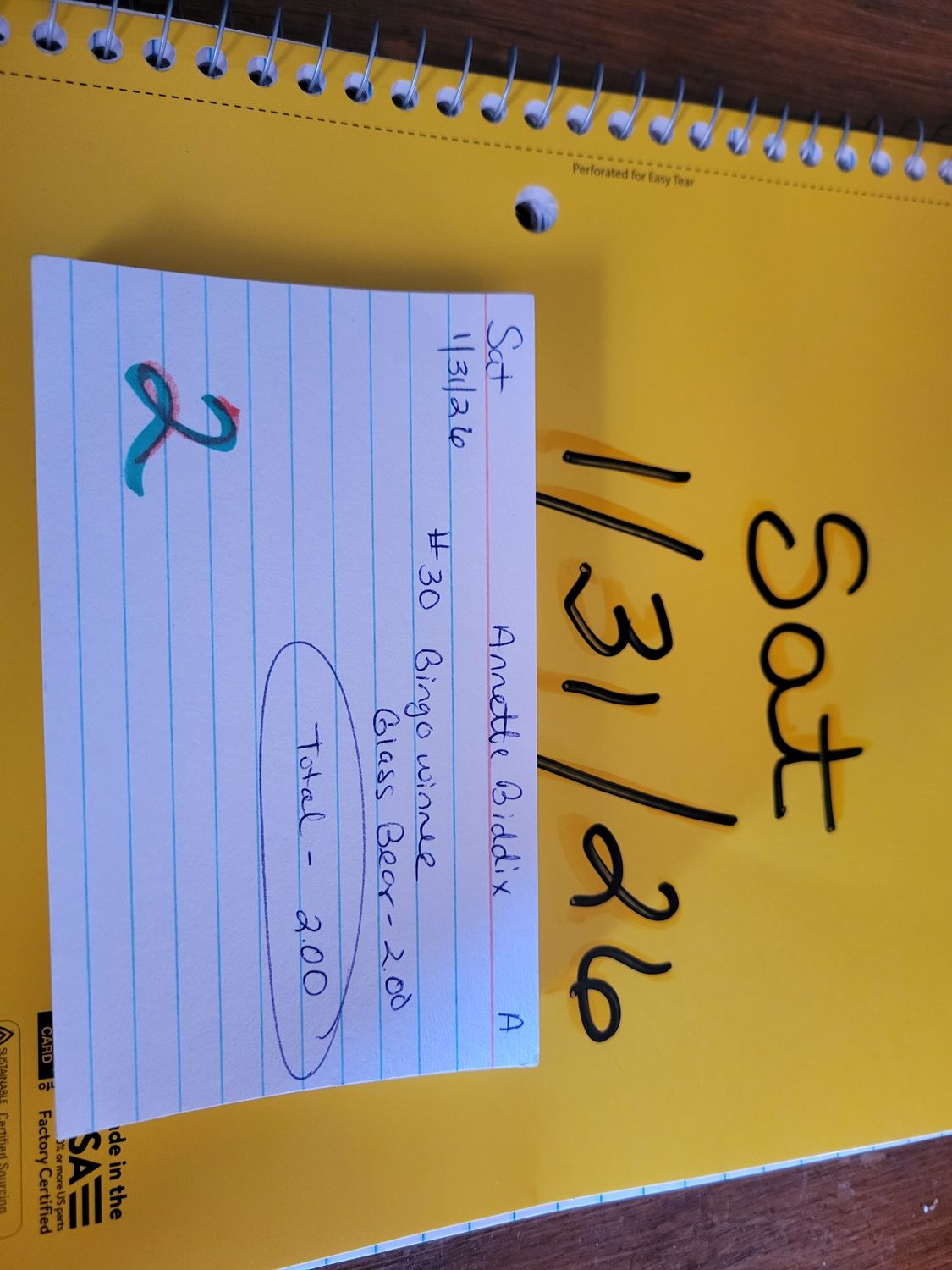 Annette biddix 1/31/26 auc sat