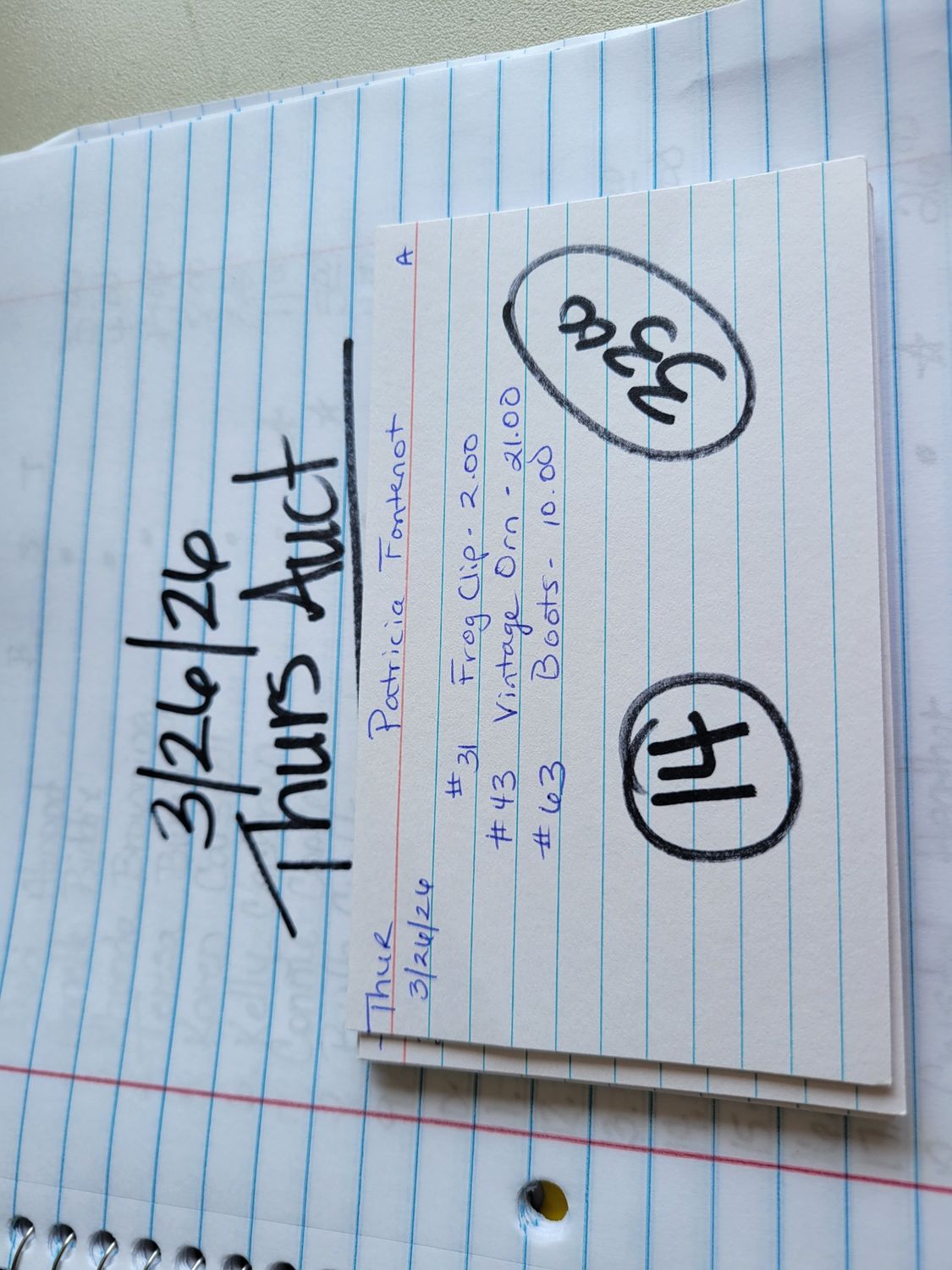 Patricia fontenot 3/26/26 auc thur Patricia fontenot 3/26/26 auc thur