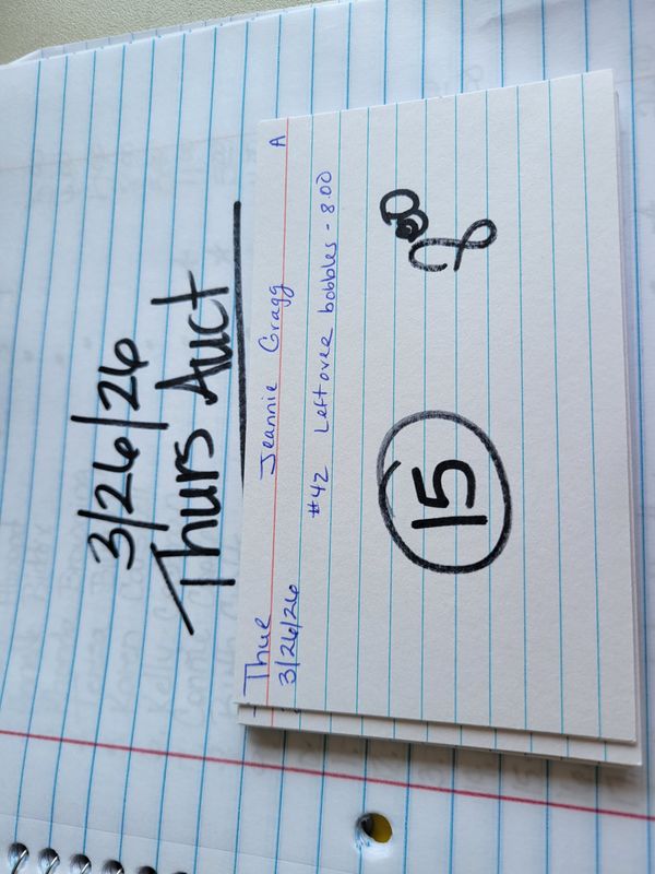 Jeannie gragg 3/26/26 auc thur