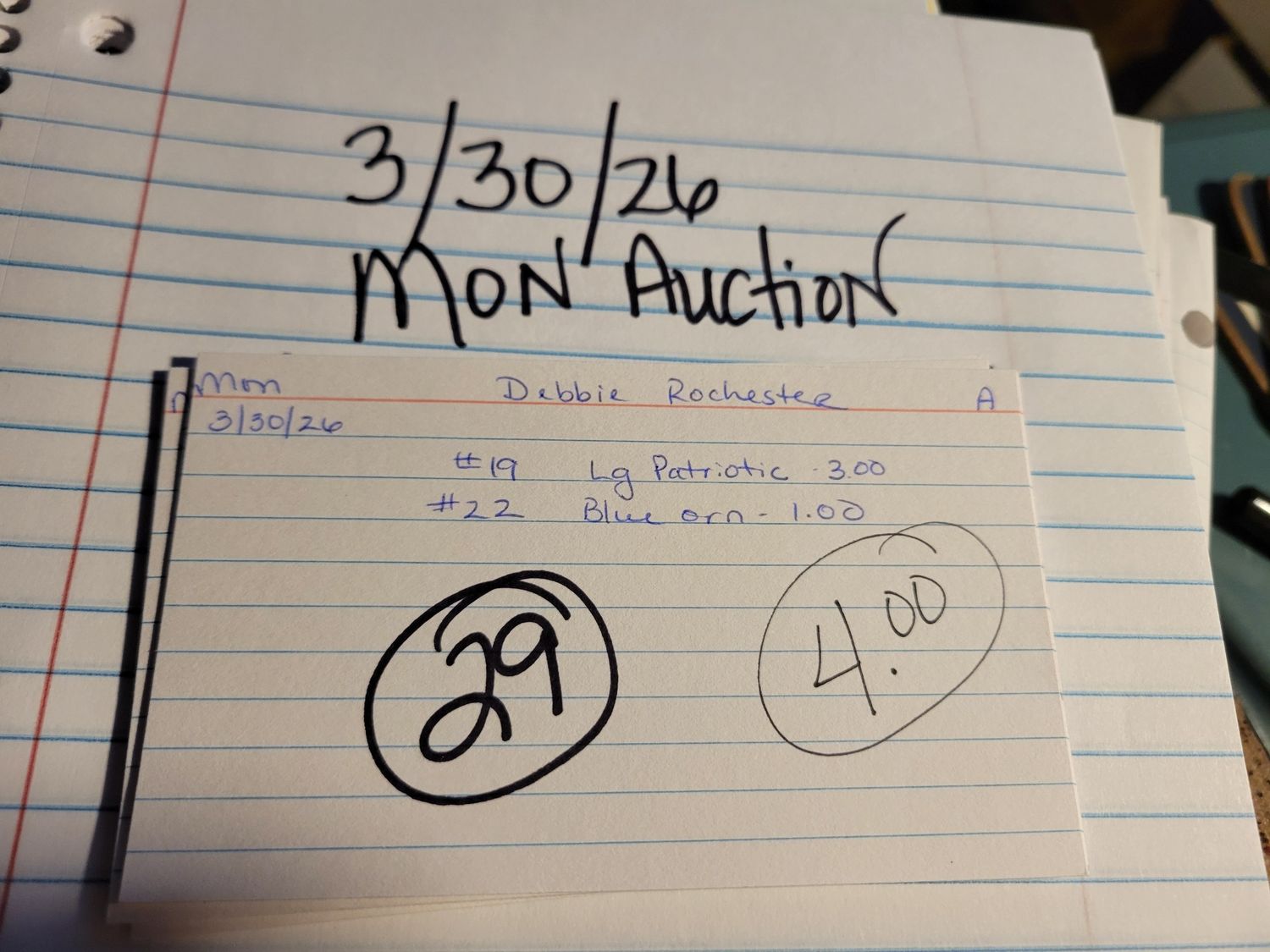 Debbie Rochester 3/39/26auc mon Debbie Rochester 3/39/26auc mon