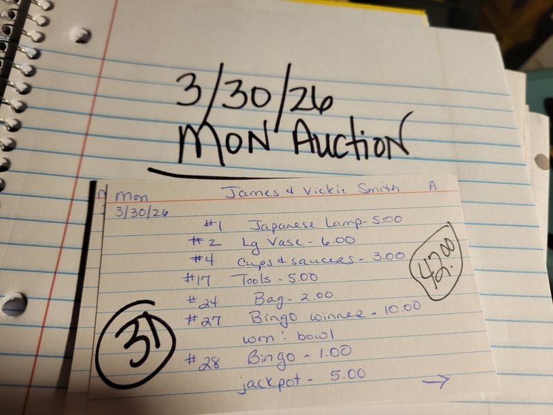 James and vickie Smith 3/30/26 auc  mon