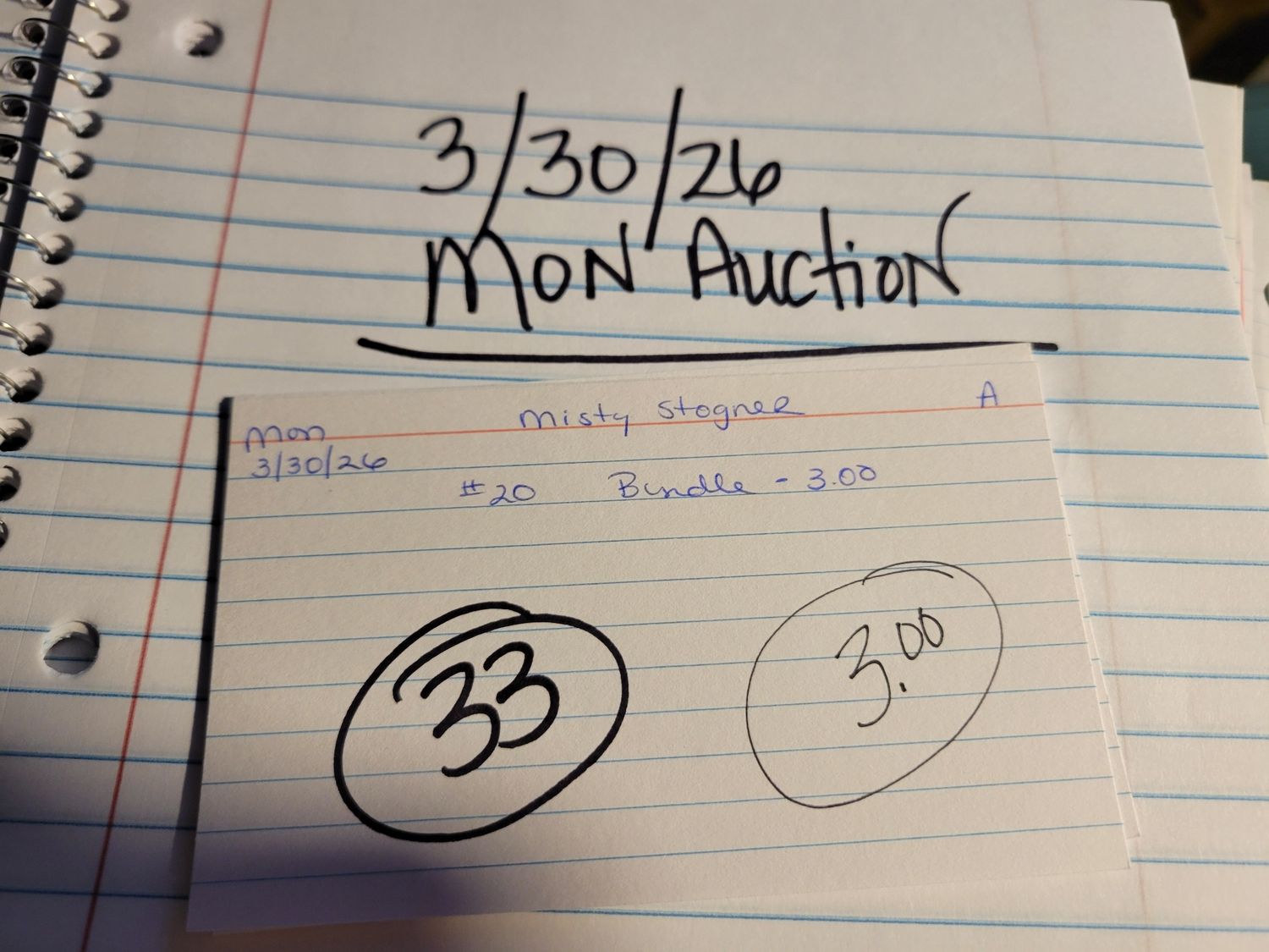 Misty stogner 3/30/26 auc min