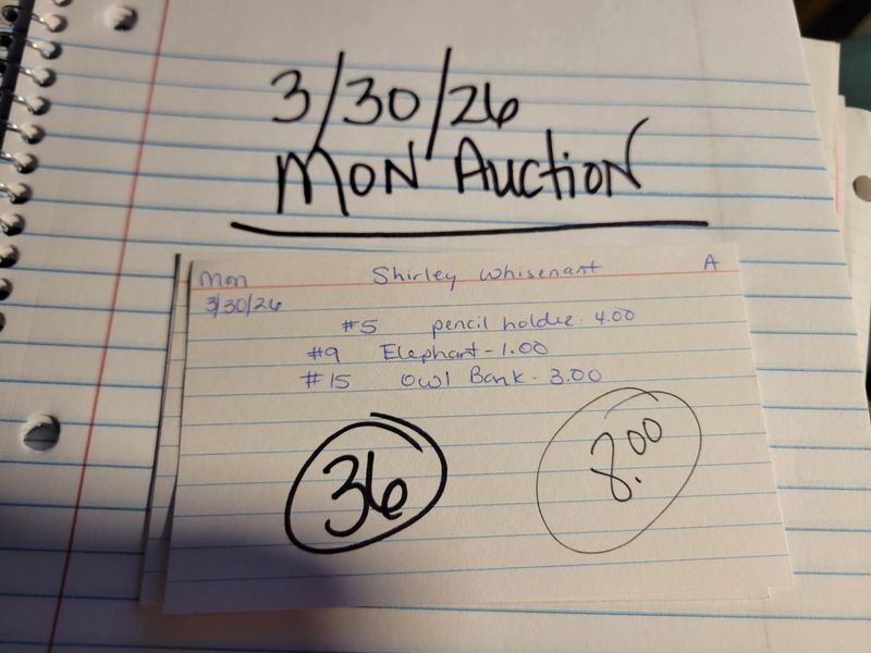 Shirley whisnanat 3/30/26 auc mon