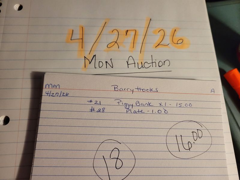 Barry hooks 4/27/26 auc mon