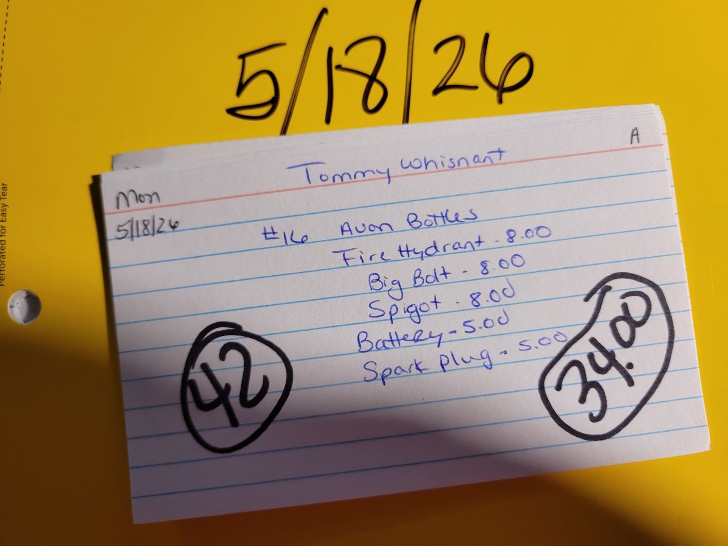 Tommy whisnant 5/18/26 mon auc Tommy whisnant 5/18/26 mon auc