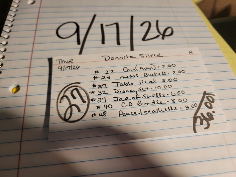 Bonita silvers 9/17/26 thur auc Bonita silvers 9/17/26 thur auc