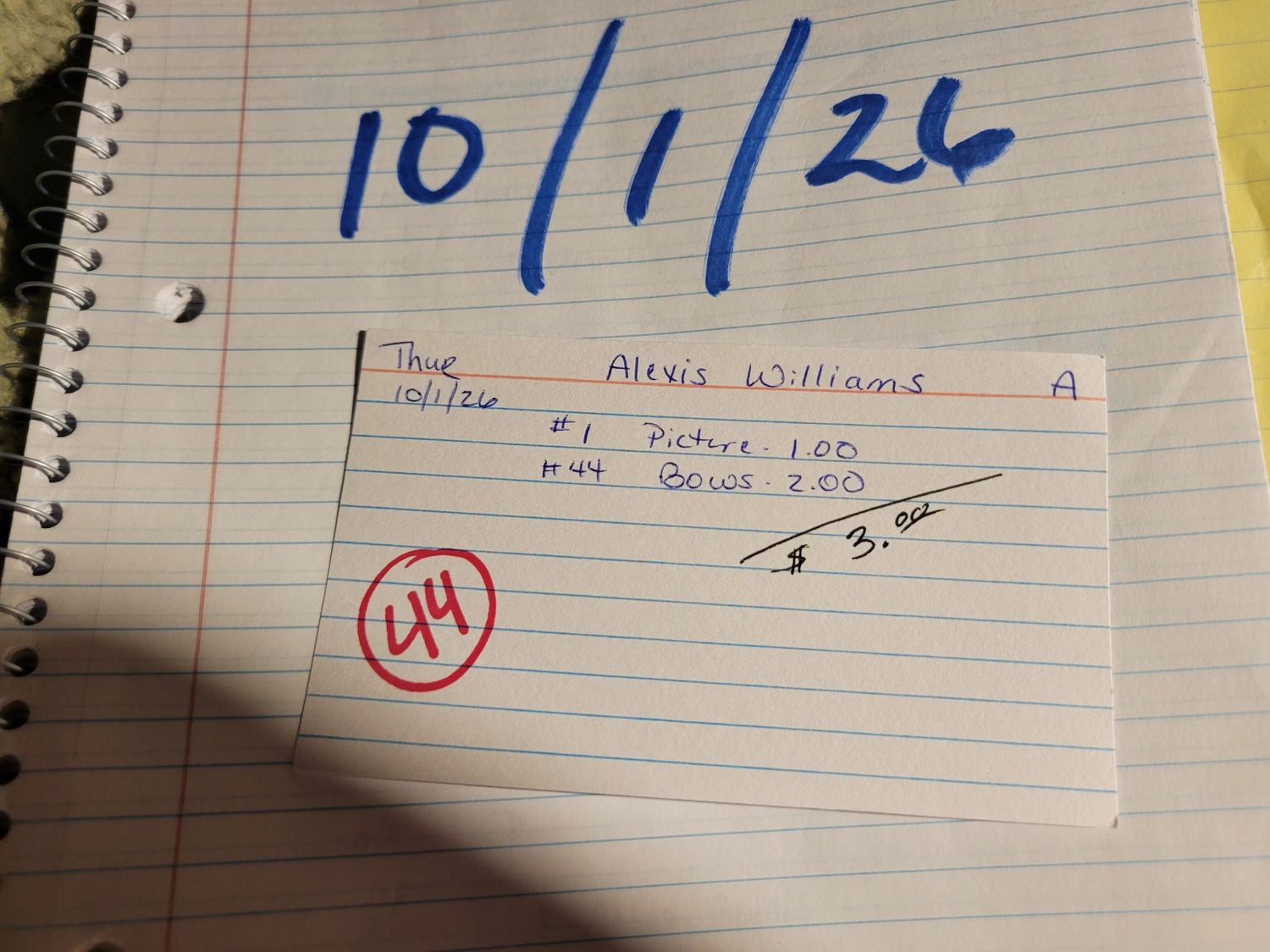 Alexis Williams 10/1/26 auc thur Alexis Williams 10/1/26 auc thur