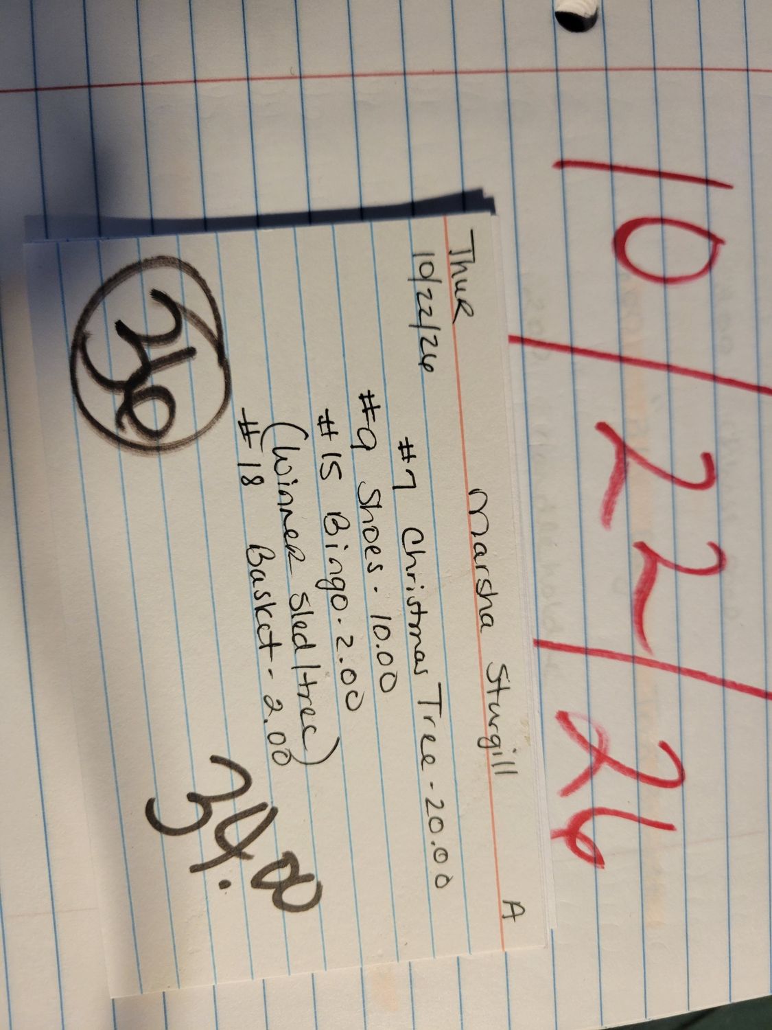 Marsha sturgill 10/22/26 auc thur