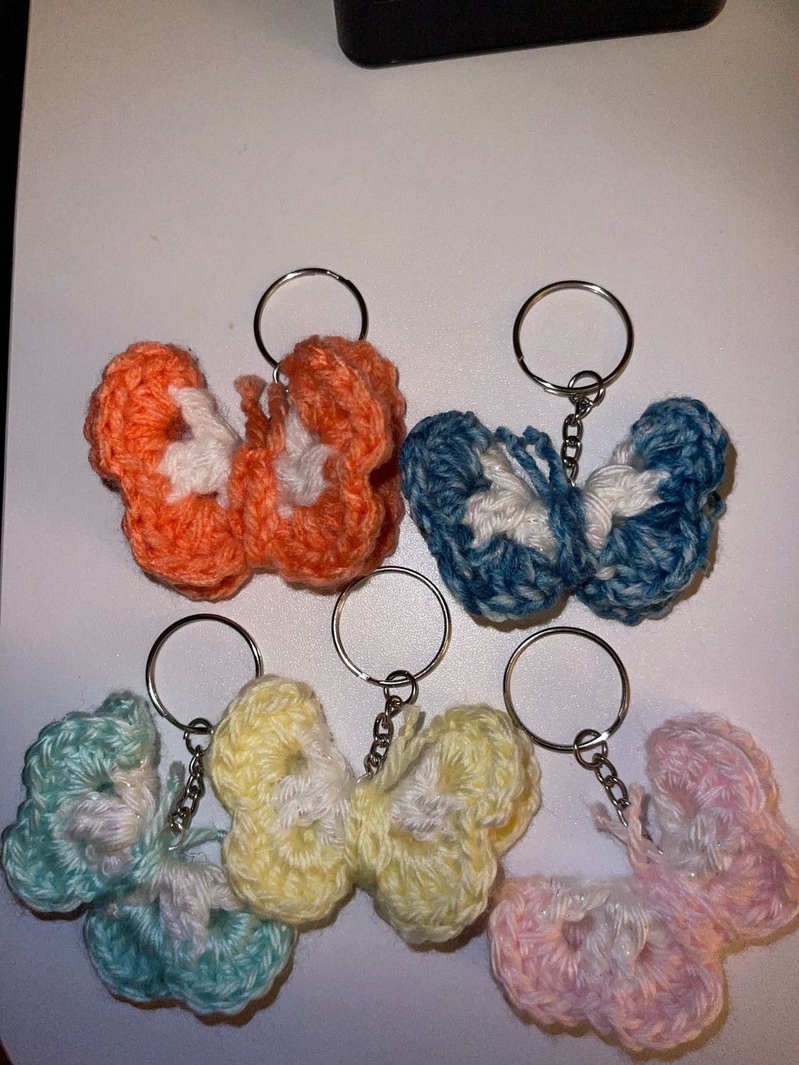Crochet Butterfly Keychains
