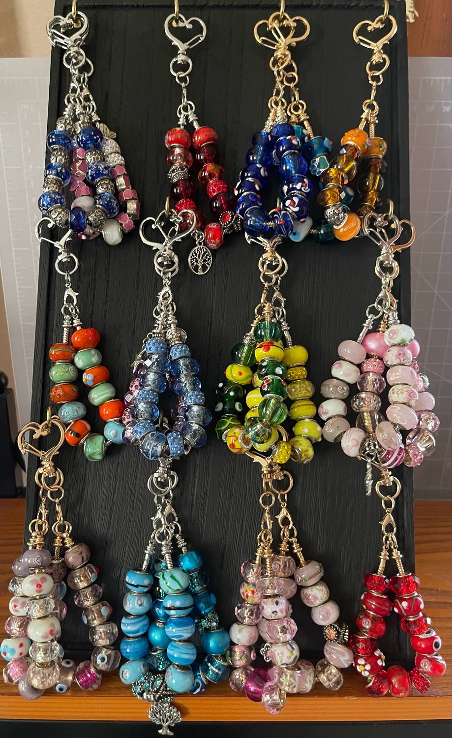 Heart Beaded Keychain