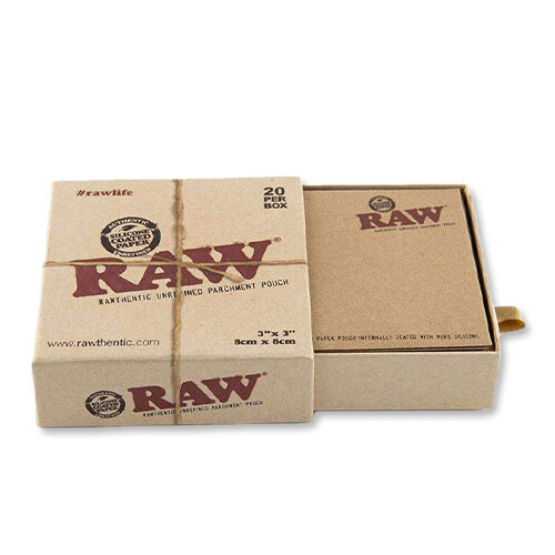 RAW PARCHMENT POUCH 3&quot;X3&quot;