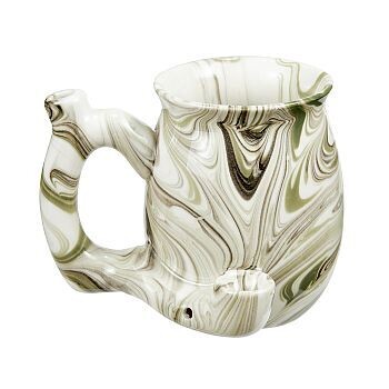 CERAMIC MUG GREEN MARBLE, COLOR: GREEN