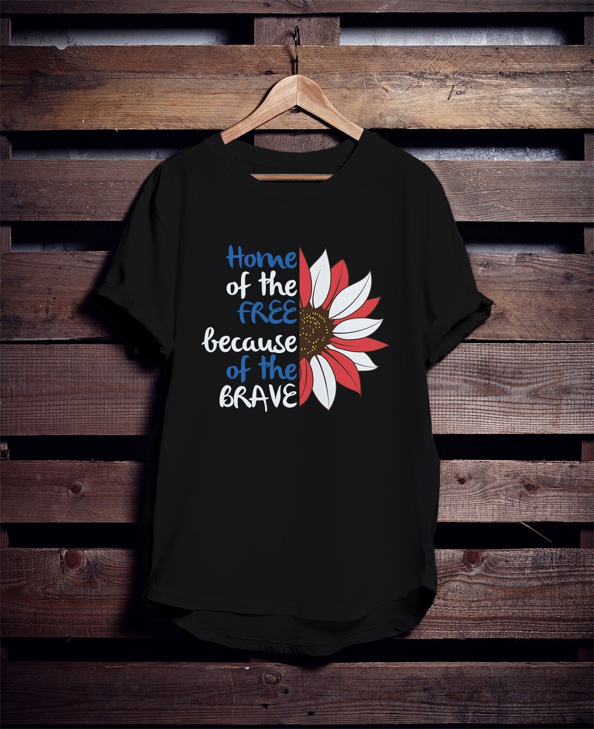Land of the Free Sunflower Design