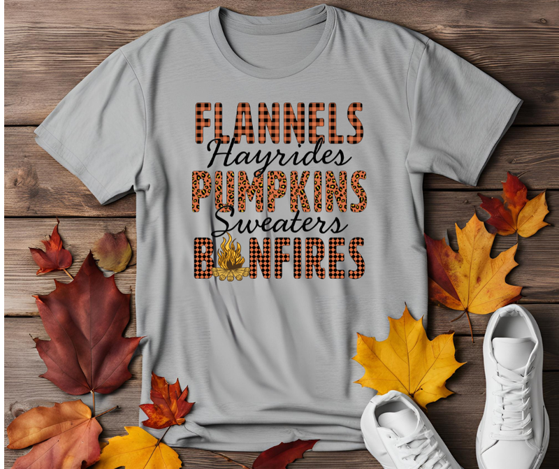 Flannels, Pumpkins, Bonfires Design