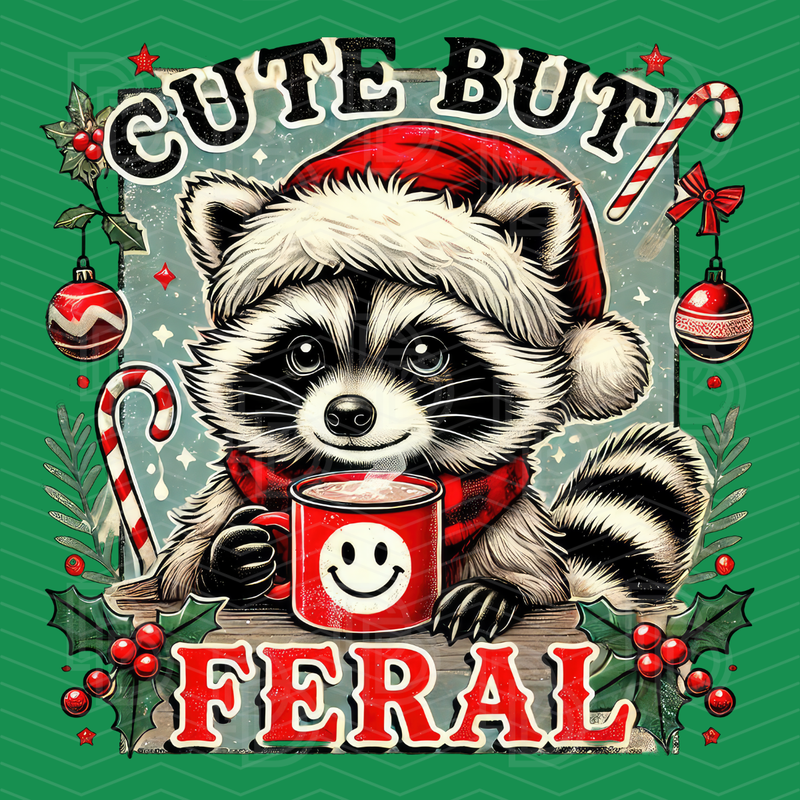 Cute but Feral Christmas Design