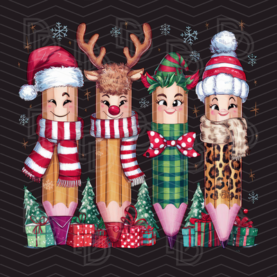 Christmas Pencils Design