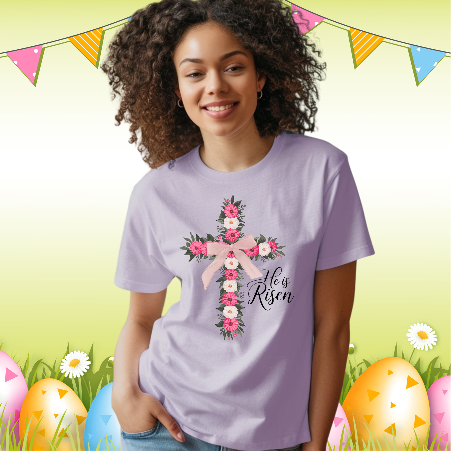 Flower Cross Design