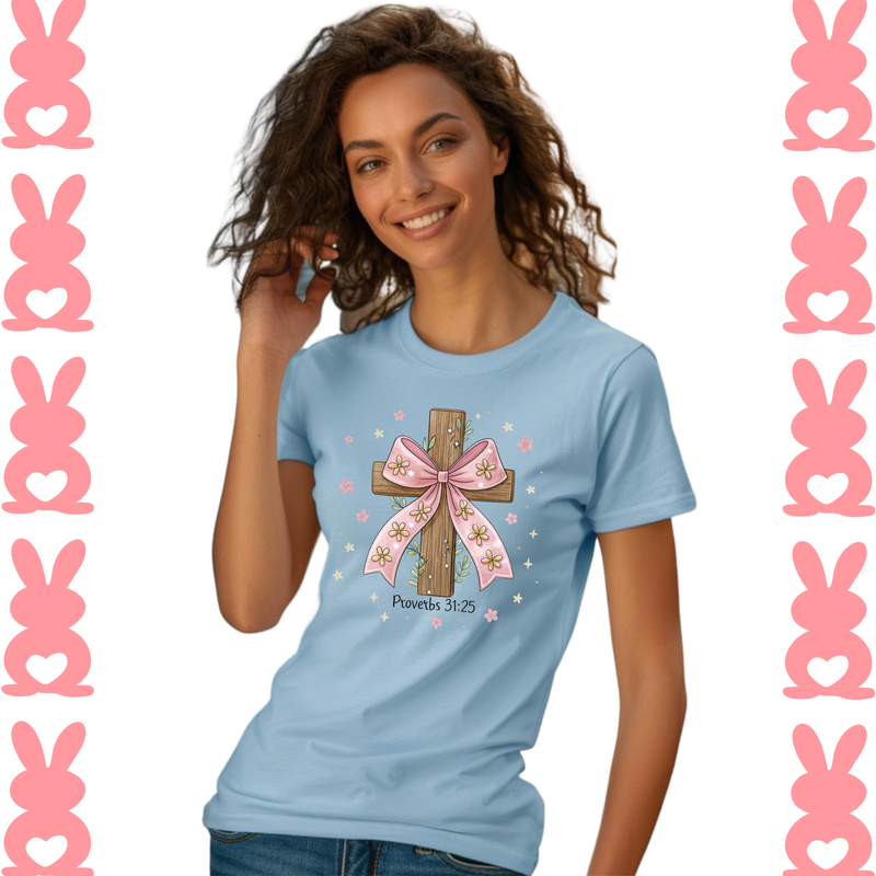 Cross with a Bow Design